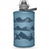 Мягкая фляга для воды HYDRAPAK STOW 0,35L (GS340TM) синяя, графика "Горы"