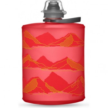 Мягкая фляга для воды HYDRAPAK STOW 0,5L (GS341RM) красная, графика "Горы"